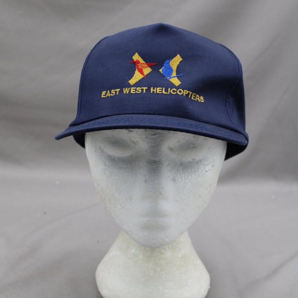 Vintage Stitched Graphic Hat - East West Helicopters Canada - Adult Snapback